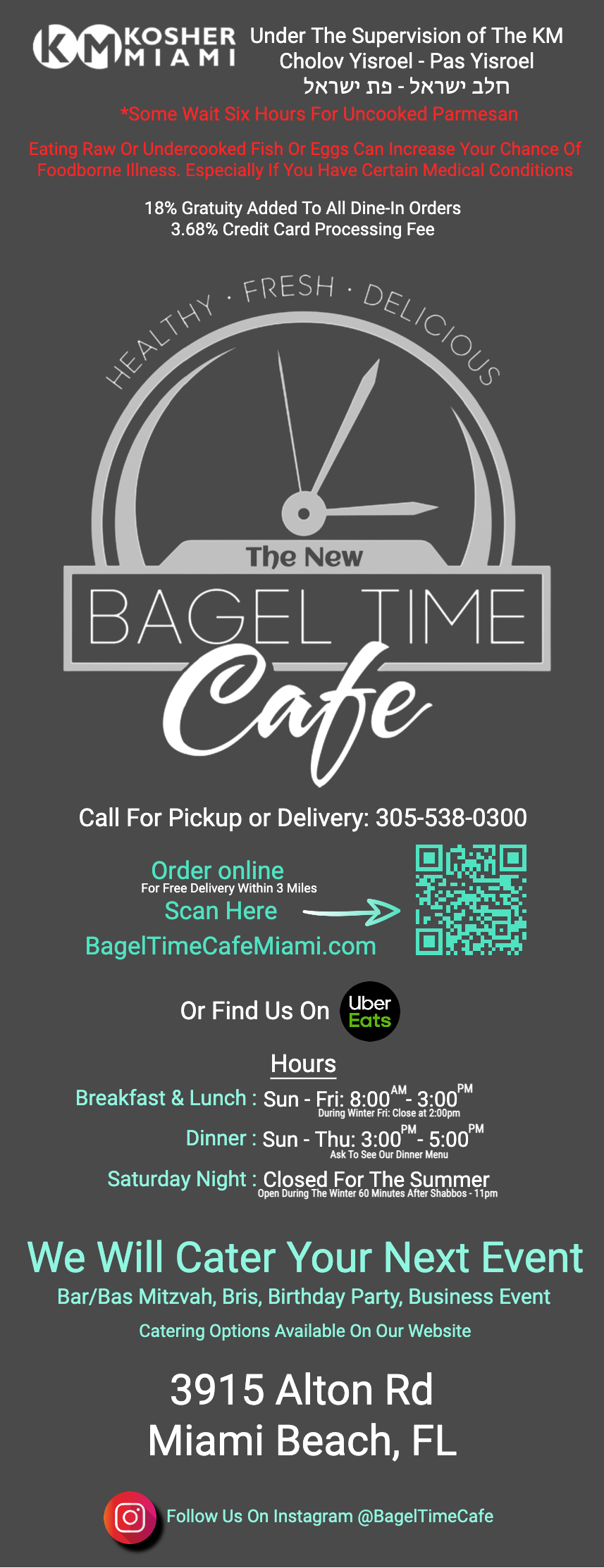 Online Menu BagelTimeCafe